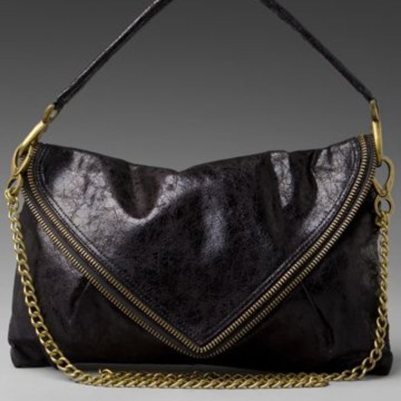 Matt & Nat Handbags - Matt & Nat Vegan Zipper Trim Envelope Bag/Clutch